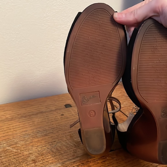Leather seychelles peep toe wedges - Picture 5 of 7